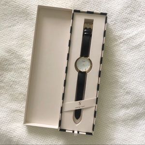 Kate Spade Metro Monogram S Leather Strap Watch